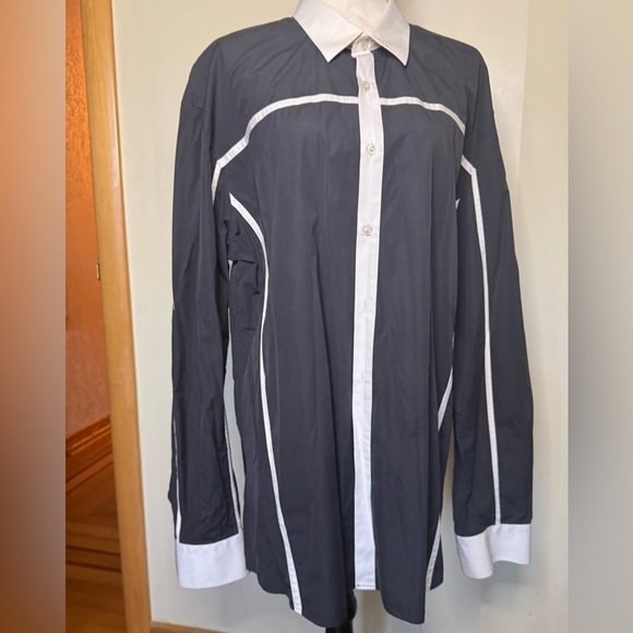 Cartigiani Italy 100% cotton men’s button down shirt Sz 62 USA XXl. - Picture 10 of 16